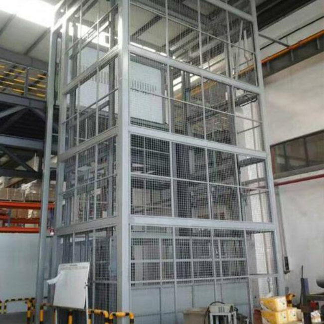 海伦导轨式升降平台货梯