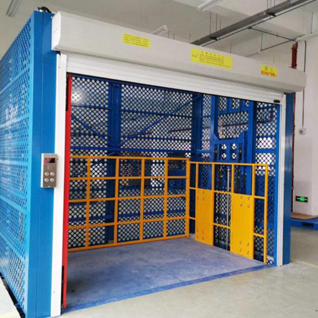 海伦导轨式升降货梯